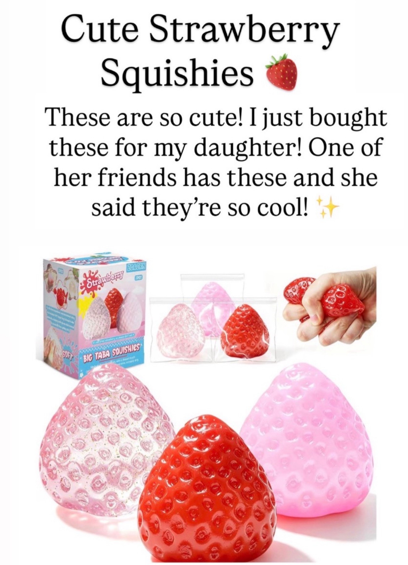 Cute strawberry squishes

#LTKKids