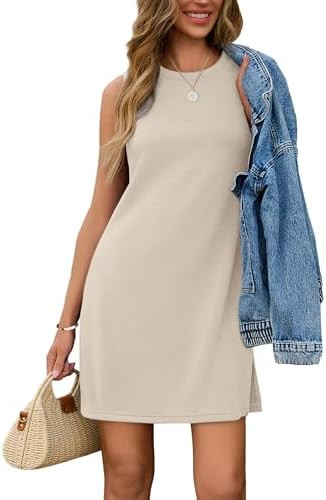SAMPEEL Dresses for Women 2025 Casual Summer Sundresses Sleeveless Tank Dress Fashion Outfits | Amazon (US)