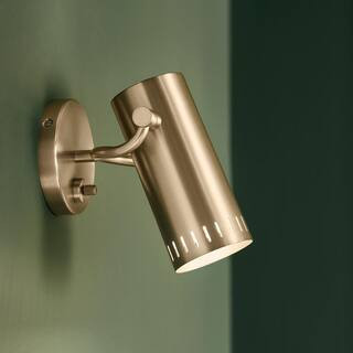 Ruehl 7.25 in. 1-Light Wall Sconce in Champagne Bronze | The Home Depot