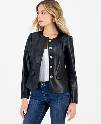 Petite Parisian Ottoman Jacket with Gold-Tone Buttons | Macy's
