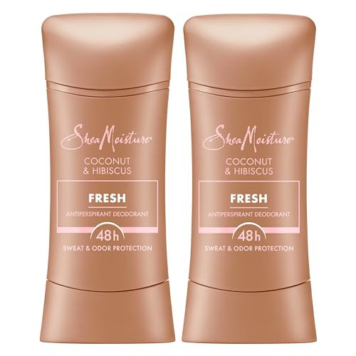 SheaMoisture Antiperspirant Deodorant Stick Fresh Coconut & Hibiscus 2 Count for 48HR Sweat & Odor Protection with No Parabens & No Mineral Oil 2.6 oz | Amazon (US)