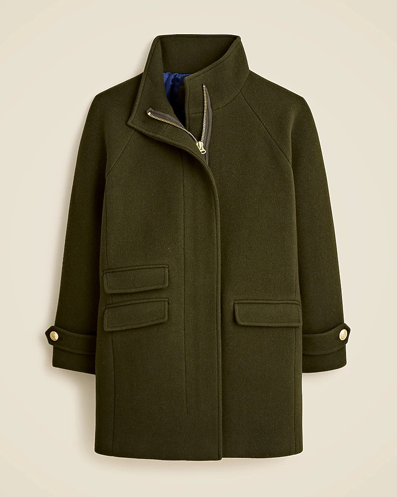 Toscana coat in Italian stadium-cloth wool blend | J. Crew US