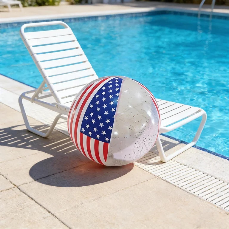 Qiulaii Independence Day PVC Thickened Inflatable Beach Ball for Water Pool Parties Patriotic Spl... | Walmart (US)