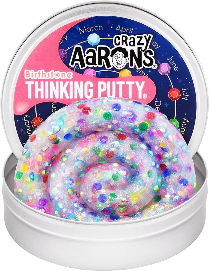 Crazy Aaron's Birthstone Thinking Putty® 4" Tin See-Through Putty, Soft Texture Thinking Putty -... | Amazon (US)