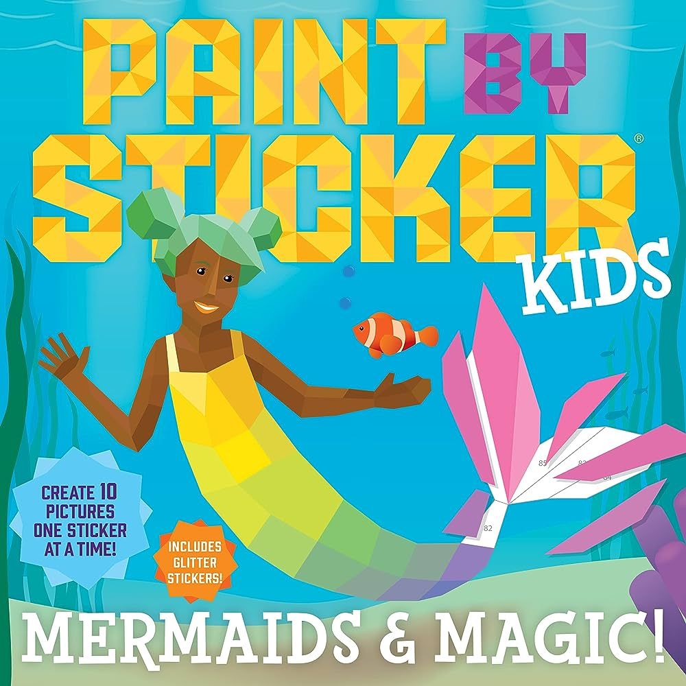 Paint by Sticker Kids: Mermaids & Magic!: Create 10 Pictures One Sticker at a Time! Includes Glit... | Amazon (US)