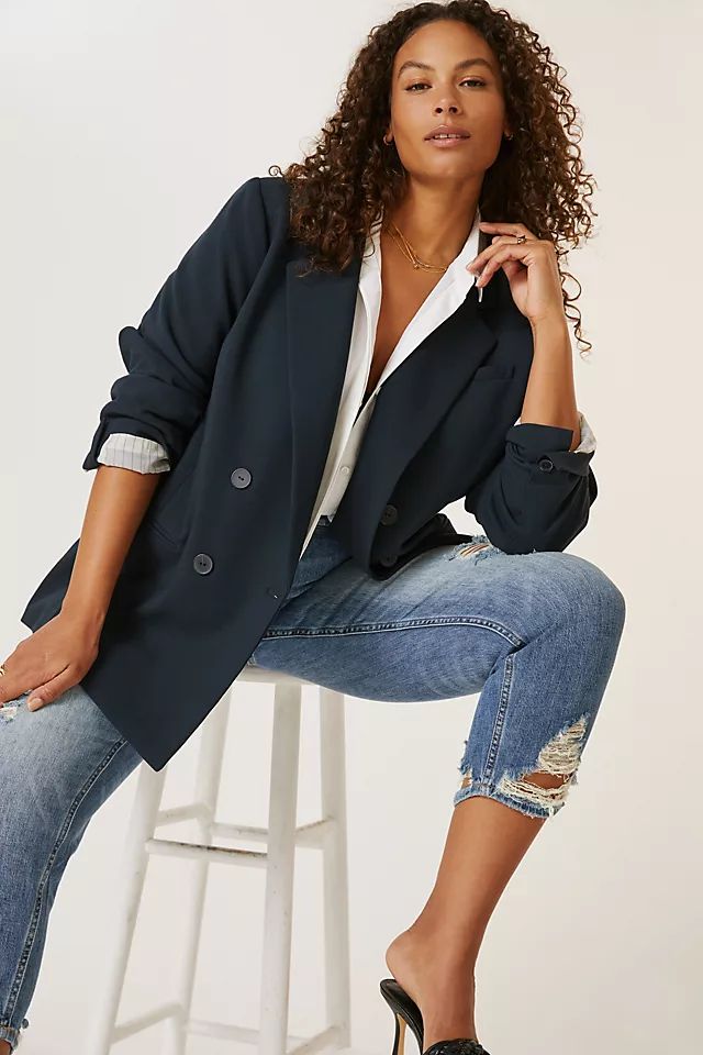 Maeve Double-Breasted Blazer | Anthropologie (US)