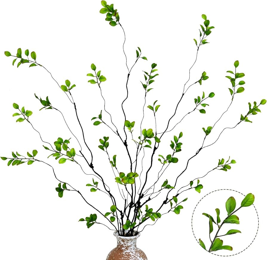 Waipfaru 4PCS Artificial Ficus Branches for Vase, Faux Greenery Stems for Vase Filler, 47in Reali... | Amazon (US)