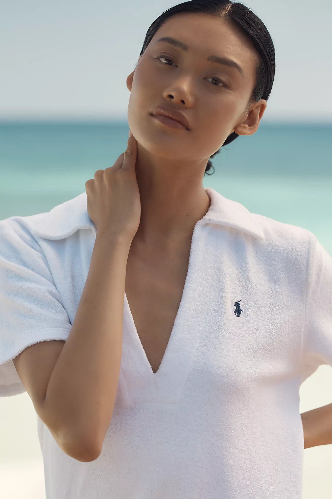 Polo Ralph Lauren Collared Terry Mini Dress | Anthropologie (US)