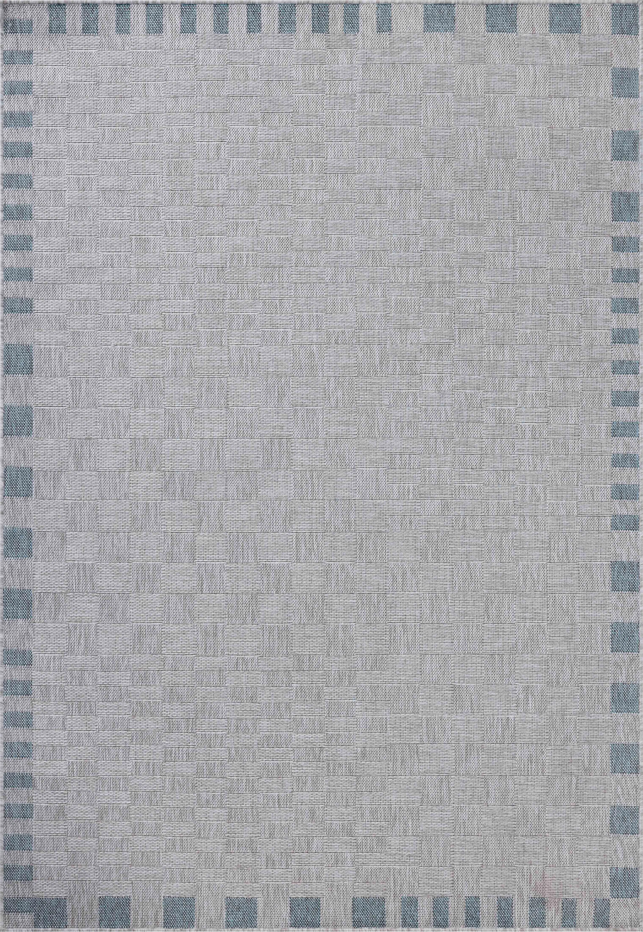 Amber Lewis x Loloi Indoor / Outdoor Topanga Silver / Blue Area Rug | Wayfair North America