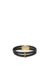 Saint Laurent Cassandre YSL Logo Plaque Bracelet | Cettire Global