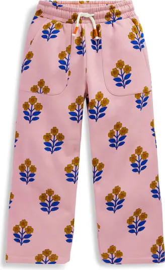 Mini Boden Kids' Floral Print Wide Leg Sweatpants | Nordstrom | Nordstrom