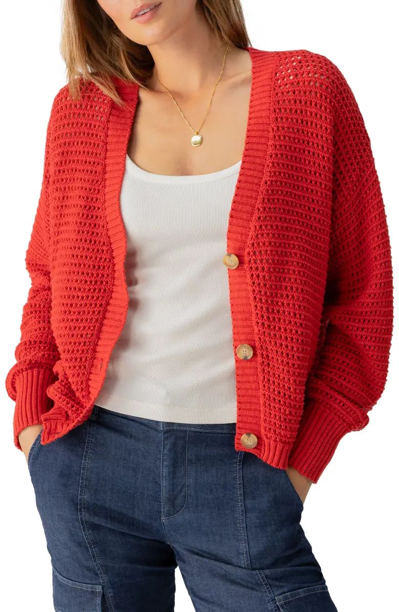 Falling for Fall Open Stitch Cotton Cardigan | Nordstrom