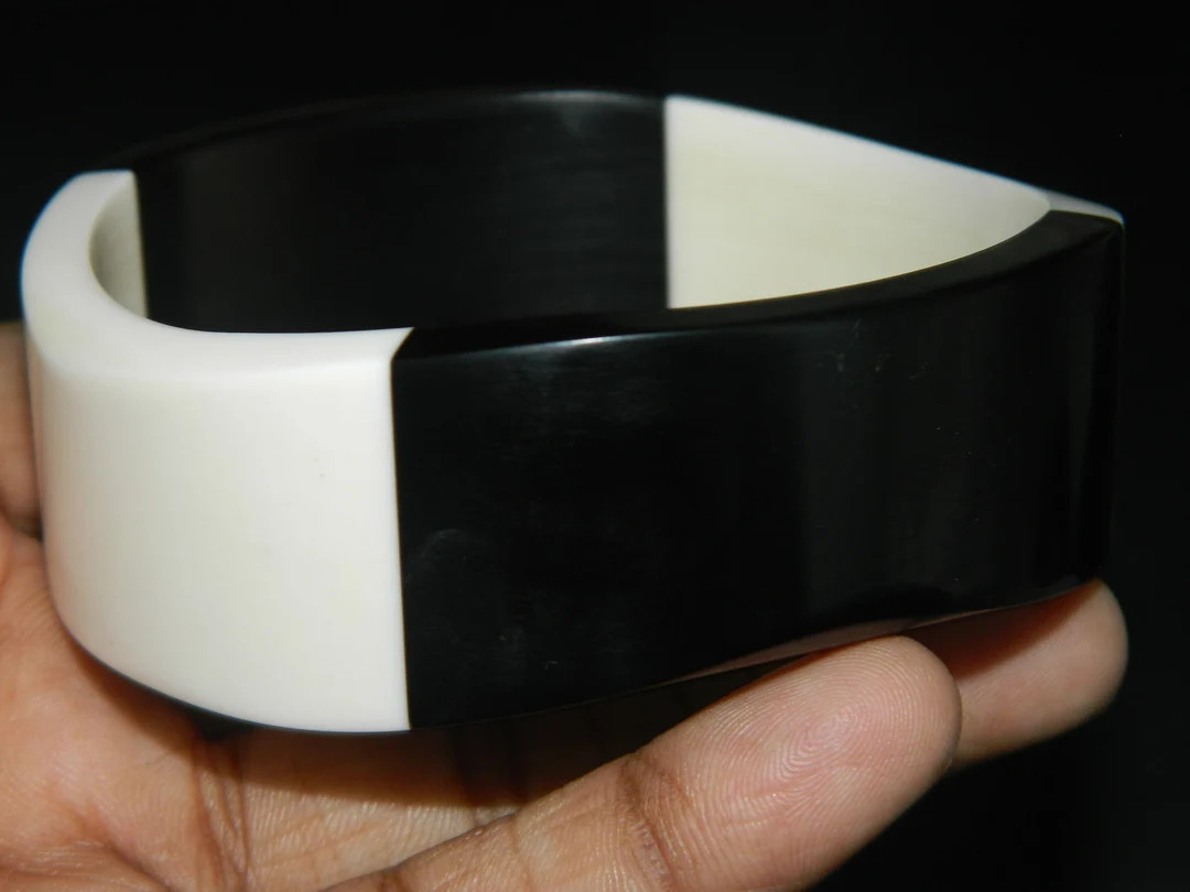 Black & White Resin Bangle Bracelet Charms Resin Jewelry Jewelry Making Supply Fashion Jewelry Be... | Etsy (US)