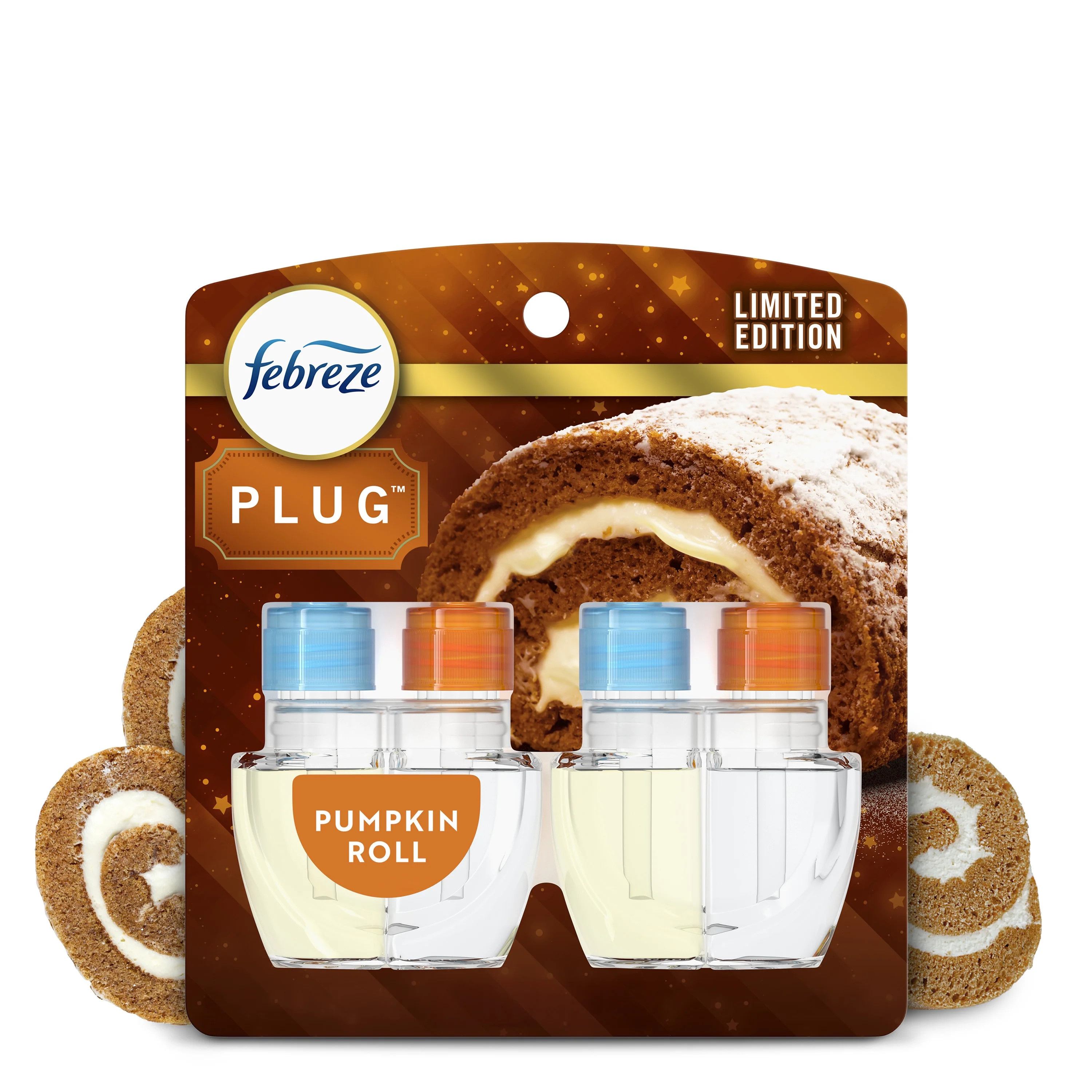 Febreze Plug In Air Freshener, Odor-Fighting Scented Oil Refill, Pumpkin Roll, 2 Refill | Walmart (US)