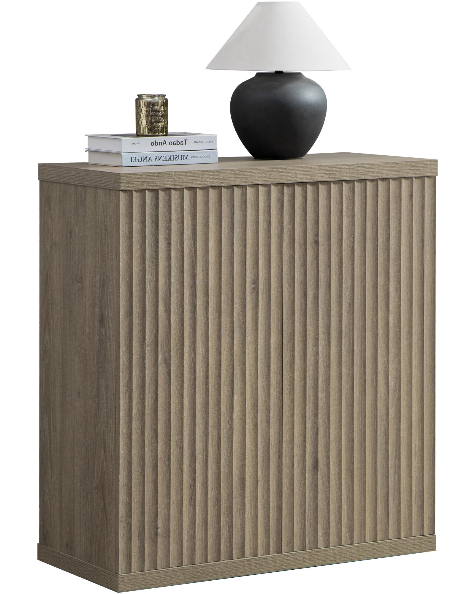 SICOTAS Buffet Cabinet with Storage Accent Sideboard Modern Credenza with Doors & Shelves Fluted Media Console Mid Century Coffee Bar Table for Living Room Kitchen Dining Room Hallway (1PCS) | Amazon (US)