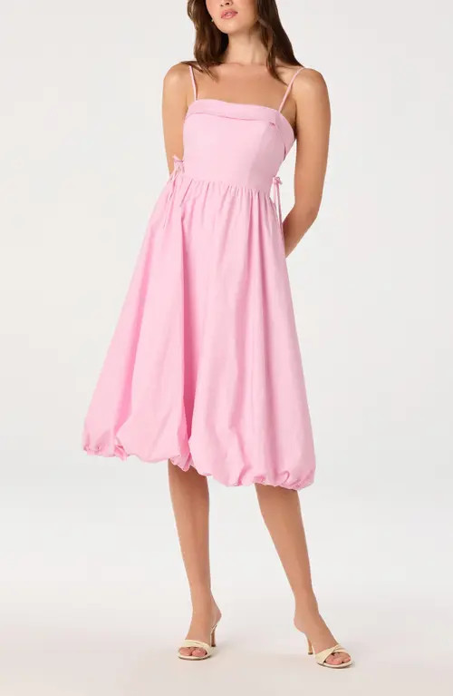 ASTR the Label Dahlia Bubble Hem Cotton Sundress in Pink at Nordstrom, Size Small | Nordstrom