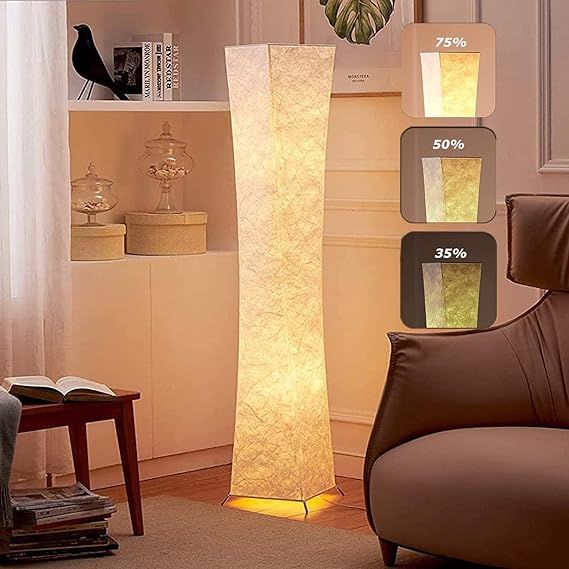 LEONC Design 61'' Creative LED Floor Lamp, Softlighting Minimalist Modern Contemporary with Fabri... | Amazon (US)