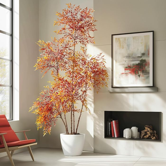 Big Faux Bamboo Plant Large Fake Nandina Trees Plastic plantas Indoor Outdoor Realistic Floor Pla... | Amazon (US)