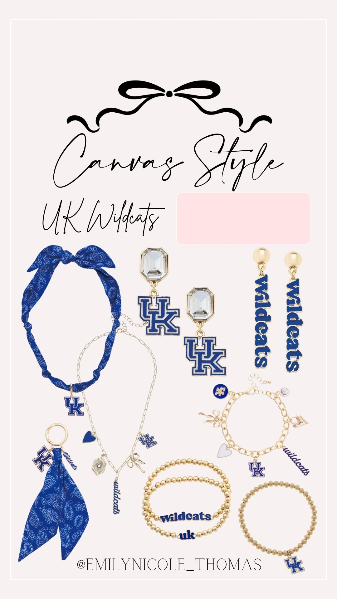 Kentucky Wildcats Accessories 🤍💙

Canvas Style, Kentucky Wildcats, University of Kentucky, college game day, college football, college basketball, college sports, game day accessories, game day fit, game day outfit, scarf necklace, charm necklace, earrings, beaded earrings, beaded bracelets, & school spirit

#LTKU #LTKFindsUnder100 #LTKStyleTip