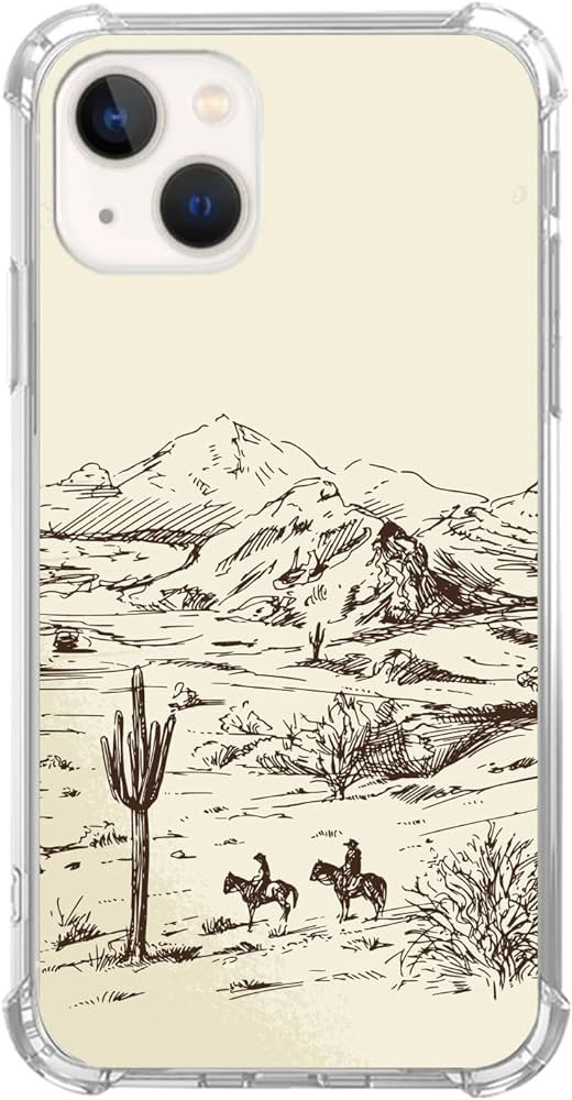 Vintage Cowboy Case Compatible with iPhone 13, Wild West Landscape Case for iPhone 13, Trendy Coo... | Amazon (US)