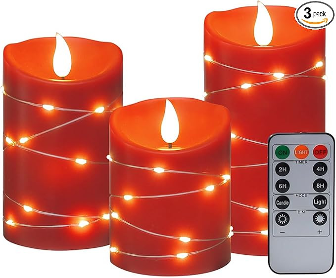 Flameless Candle Battery Powered Embedded Light String LED Candle 11 Key Remote Control and Timer... | Amazon (US)