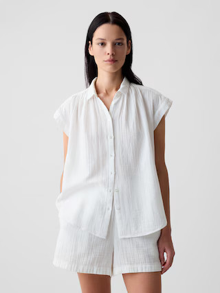 Crinkle Gauze Shirt | Gap (US)