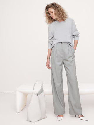 Soho High-Rise Wide-Leg Italian Wool Pant | Banana Republic (US)