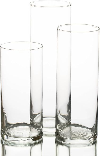 Eastland Glass Cylinder Vase Set of 3 | Amazon (US)