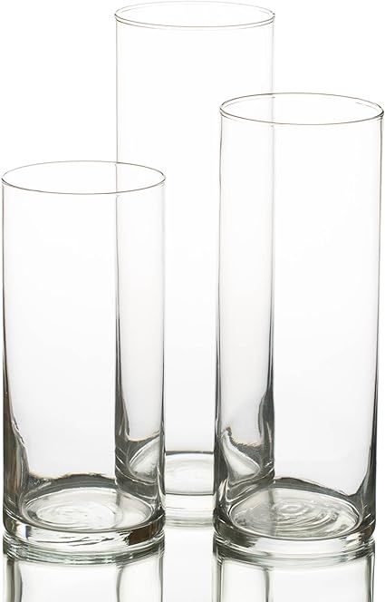Eastland Glass Cylinder Vase Set of 3 | Amazon (US)
