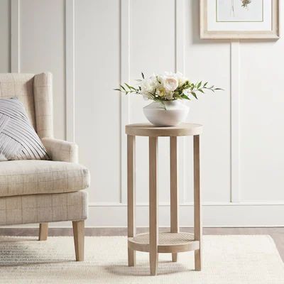 Martha Stewart Harley Reclaimed Wheat Round Accent Table | Bed Bath & Beyond