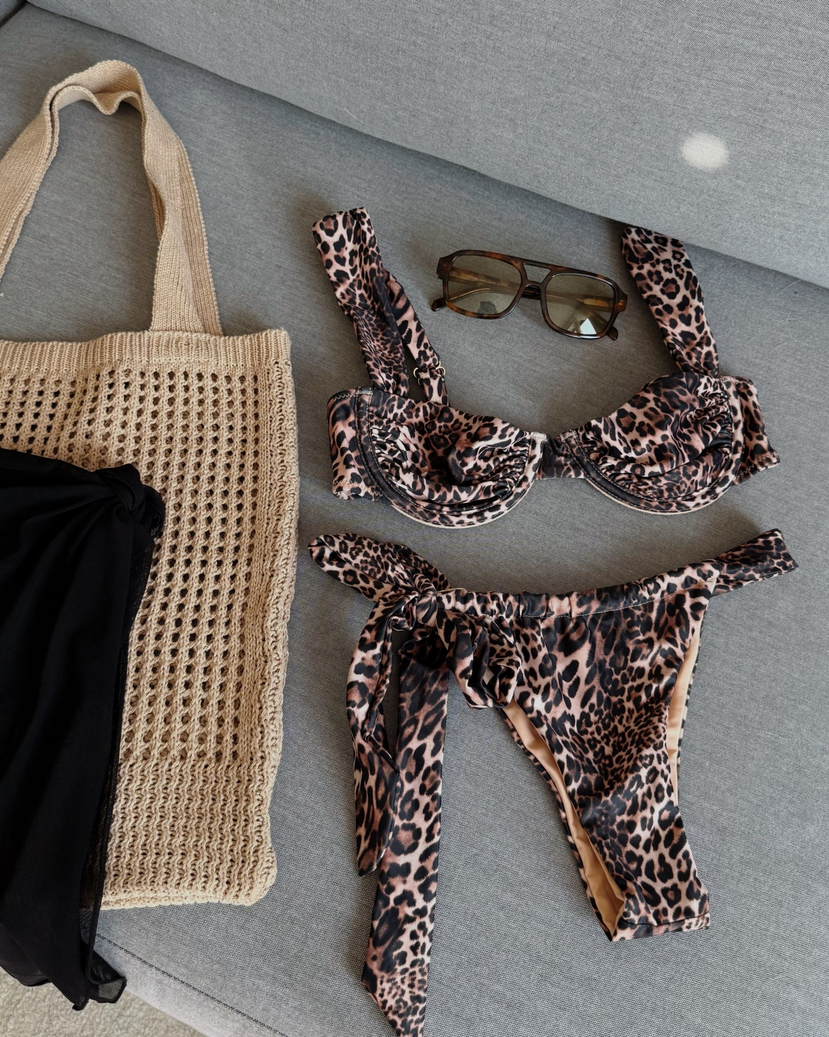 White Fox Boutique bikini
Vehla sunglasses
Temu tote
Fashion Nova sarong

#LTKSwim