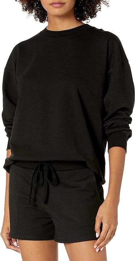 The Drop Women's Margot Loose Long-Sleeve Crewneck Drop-Shoulder Sweatshirt | Amazon (US)