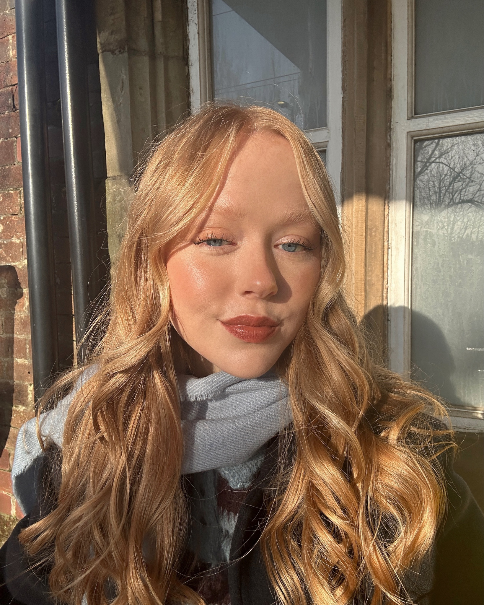 Baby Blue, Blue Scarf, Chunky Scarf, Lip, Lip Colour, Lip Liner, Lip Gloss, Mascara 

#LTKbeauty #LTKstyletip #LTKwinter