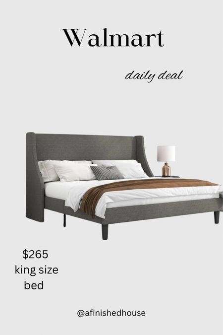 Beautiful upholstered bed on sale ! 

Walmart home decor, bedroom decor, king size bed

#LTKfamily #LTKsalealert #LTKhome