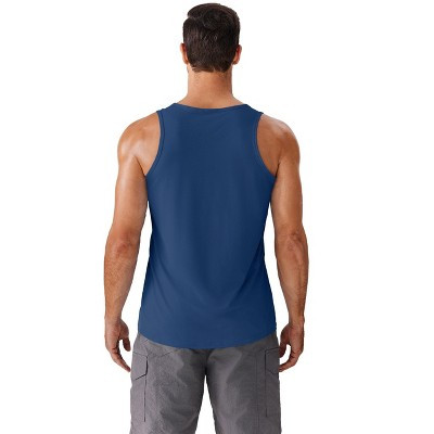 Pinspark Men's Tank Tops UPF 50+ Quick Dry Sleeveless Athletic Shirts Gym Workout Running Beach Swim Muscle Tee Summer Navy XXXL | Target