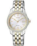 Citizen Eco-Drive Classic Womens Watch, Stainless Steel, Crystal, Two-Tone (Model: EW1908-59A) | Amazon (US)