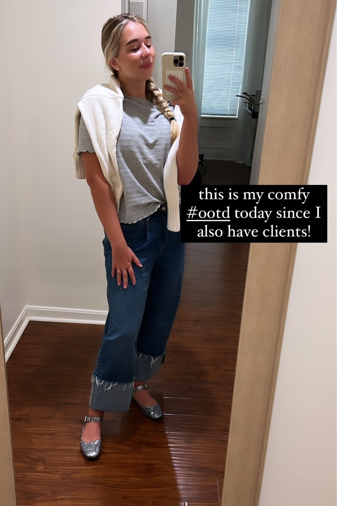 #OOTD cute but comfy 🫶🏼

#falloutfits #denim #BR #bananarepublic #bananarepublicfactory 

#LTKstyletip #LTKworkwear #LTKshoecrush