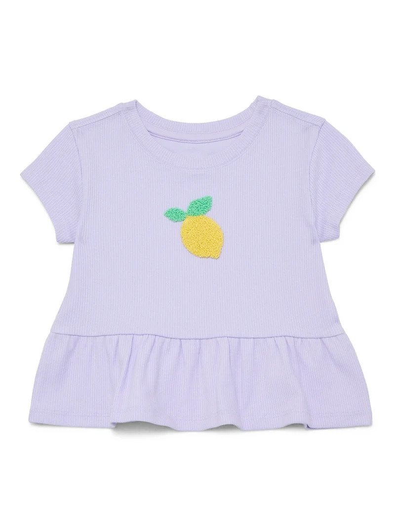 Wonder Nation Baby Girl Peplum Tee, Sizes 0-24 Months | Walmart (US)