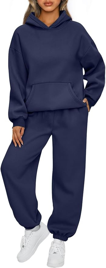AUTOMET Womens 2 Piece Outfits Lounge Hoodie Sweatsuit Sets Plus Size Fall Fashion Clothes Airpor... | Amazon (US)