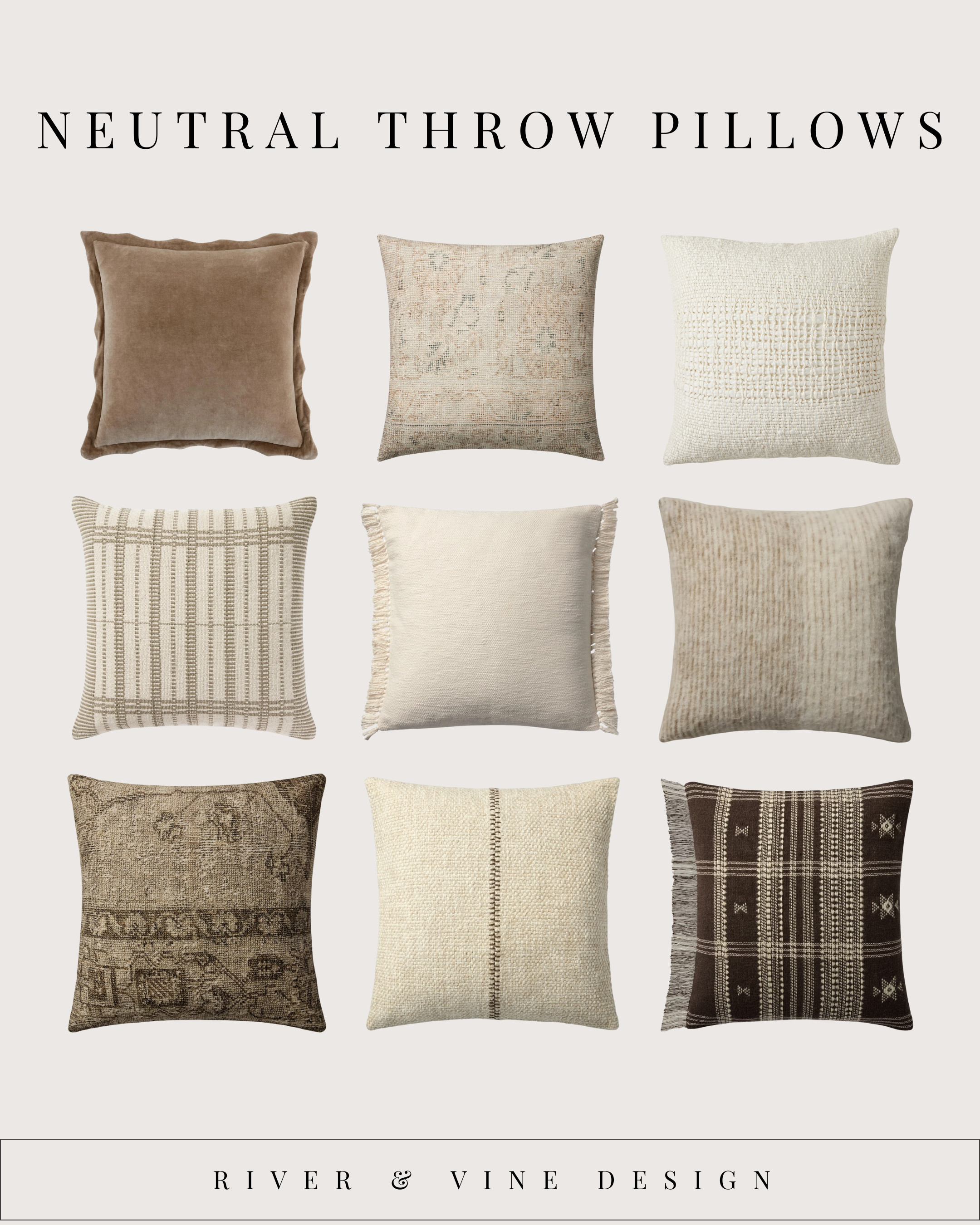 If your sofa feels fine but not finished… it’s probably the pillows 👀

Neutral throw pillows are sneaky powerful. The trick is mixing texture, pattern, and tone — not matching everything. A little weave, a little vintage-inspired pattern, one solid to calm it all down. That’s how you get the “effortless but styled” look.

These are the kinds of pillows you can rotate room to room, season to season, without ever regretting the purchase.

🤍 Tap to shop my favorite neutral pillows
Save this for your next couch refresh 🛋️✨ 

 #LTKHome