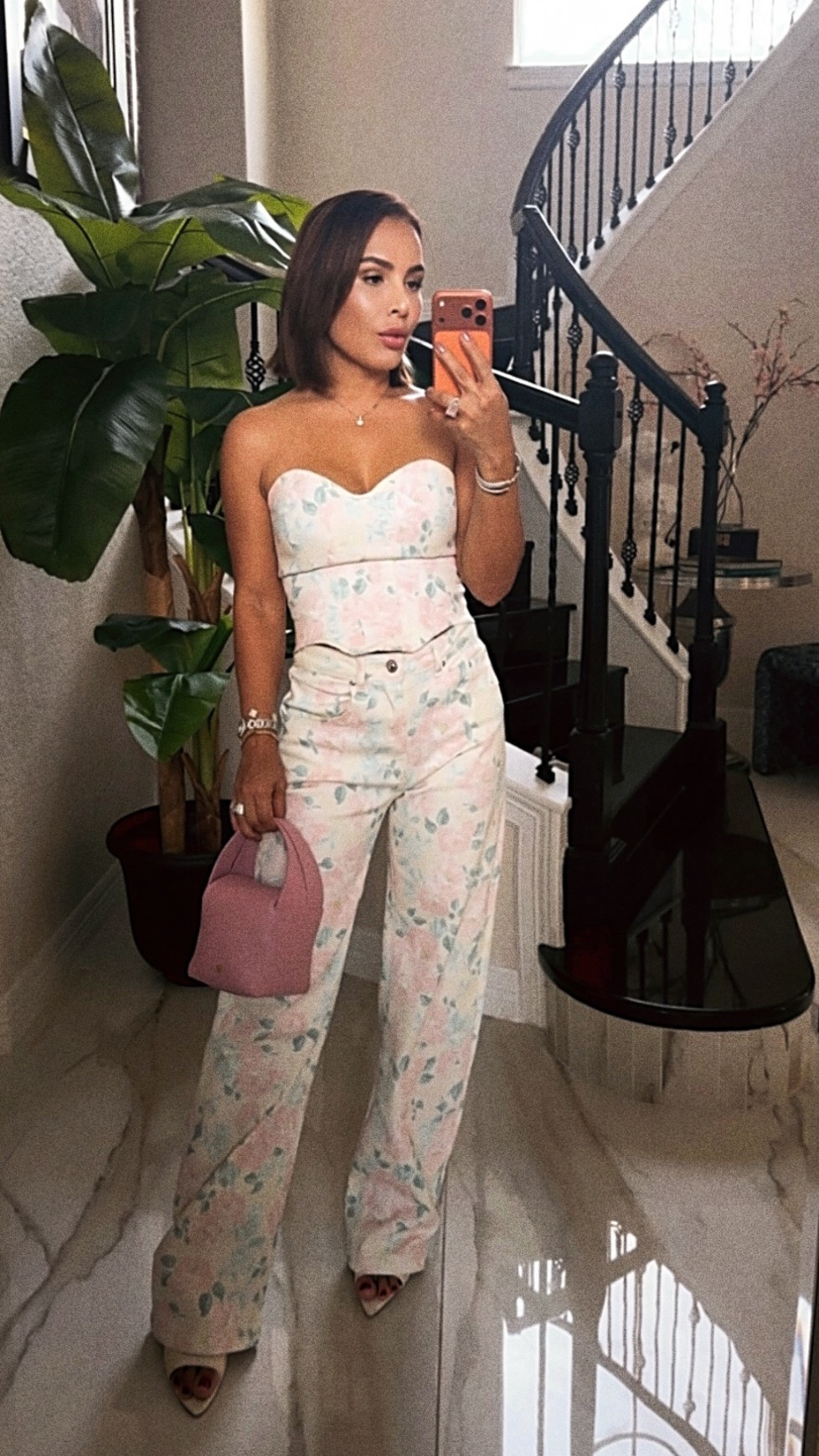 Really into Sets this season. First time buying this brand wearing 26 bottoms size 4 top runs big, get a size smaller for a better fit. Fabric is  demin - like very stretchy. 
Check my reel @ Lizostyle 
Bag : Purificación García . 
￼

#LTKgrwm #LTKPetite #LTKSaleAlert