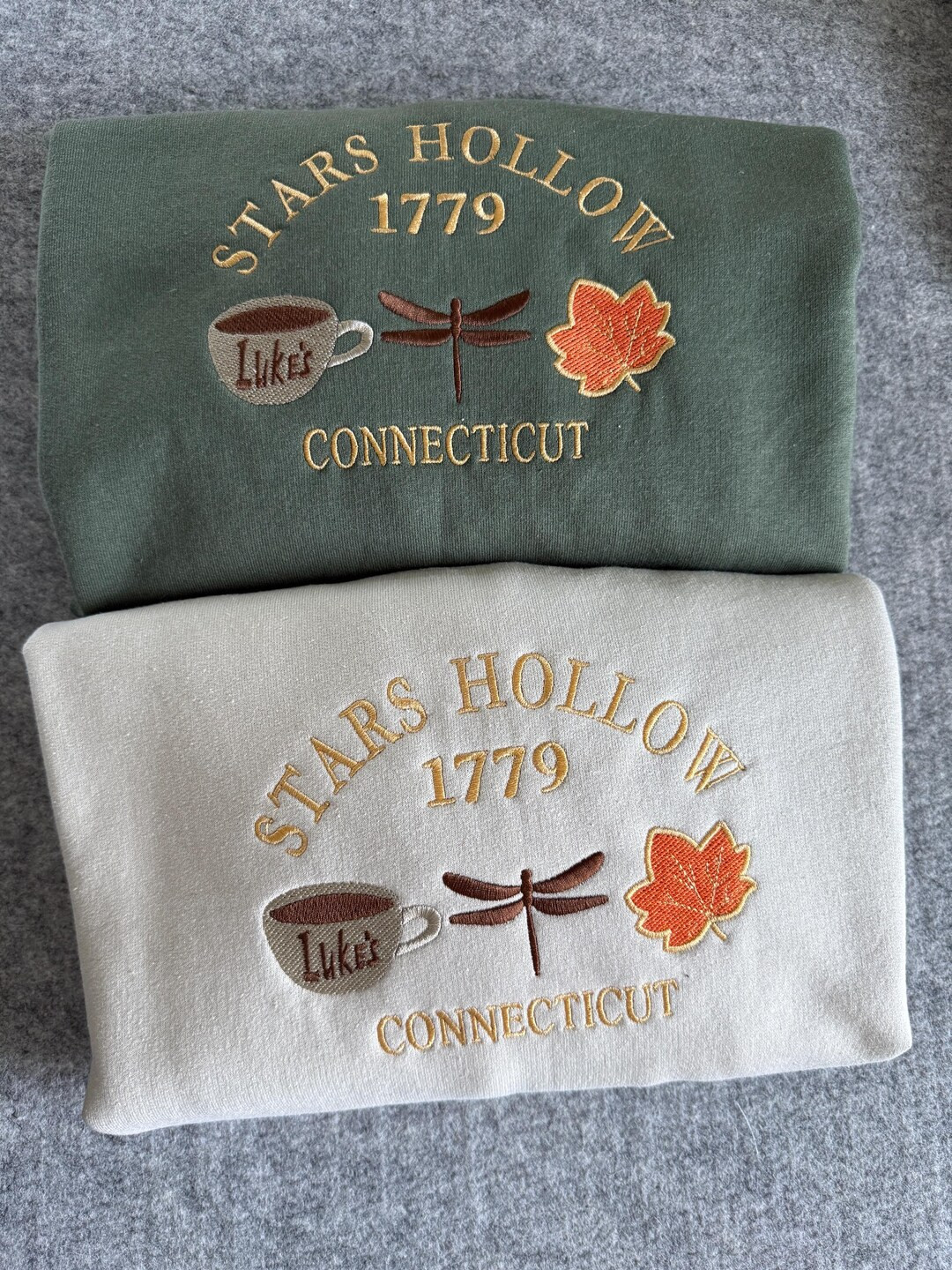 Stars Hollow Fall Embroidered Sweatshirt Gildan 18000 - Etsy | Etsy (US)