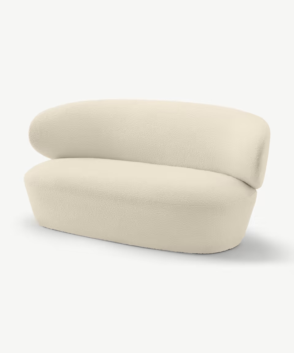 Amrita 2 Seater Sofa, Whitewash Boucle | Made.com UK