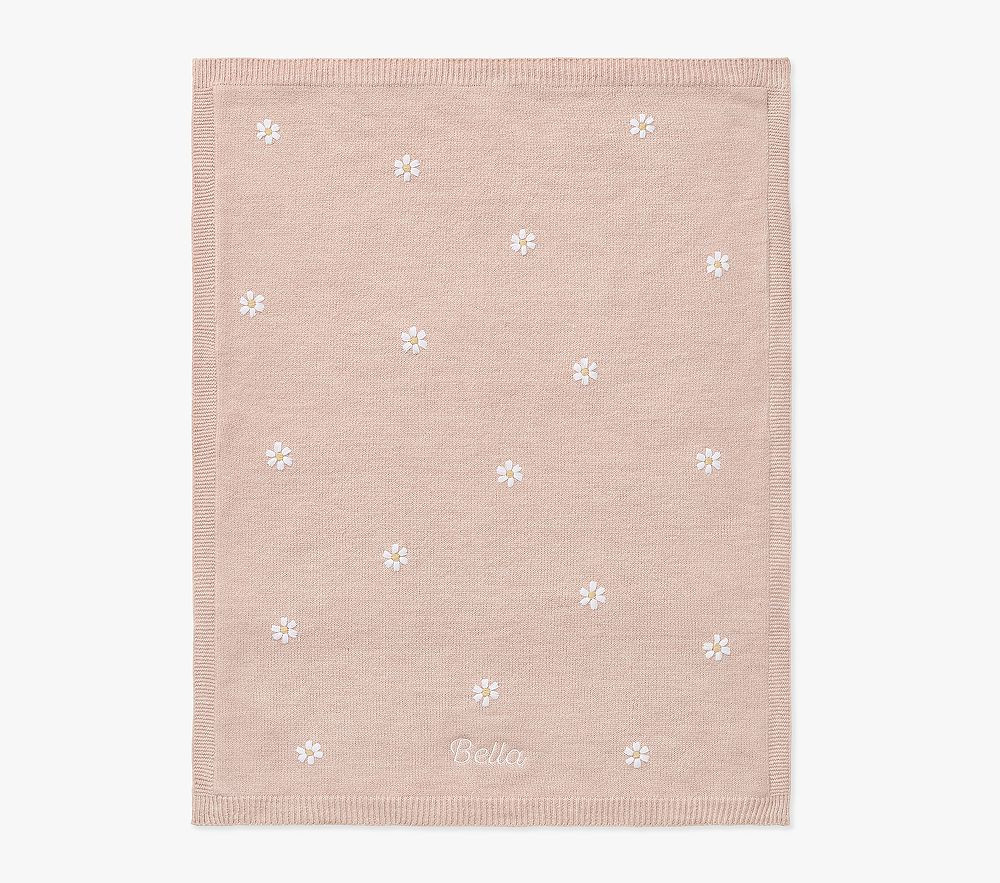 Daisy Knit Heirloom Baby Blanket | Pottery Barn Kids