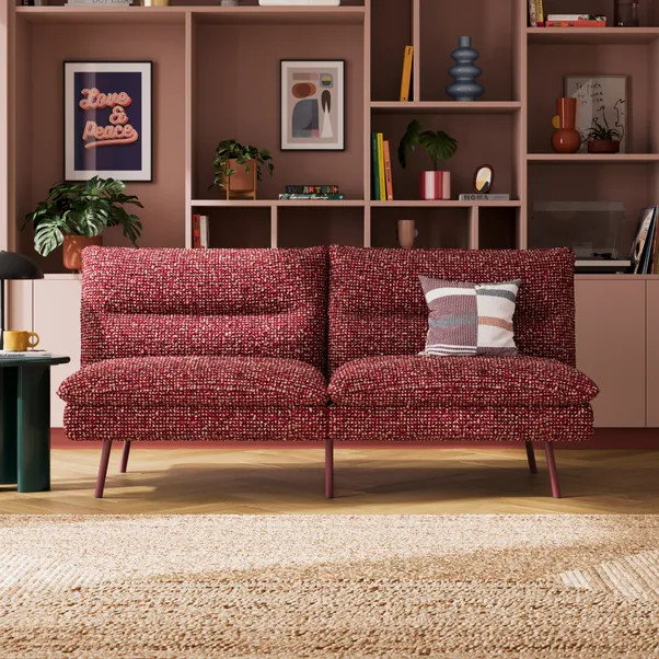 Elements Finn Textured Sherpa Clic Clac Sofa Bed | Dunelm