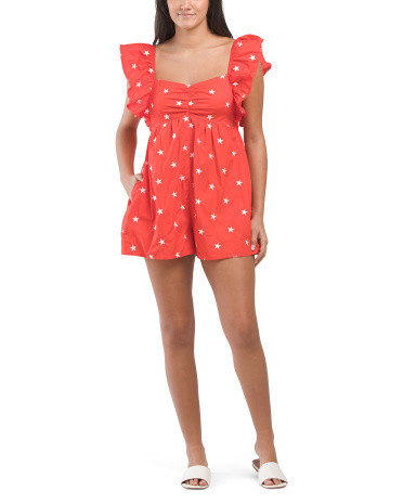 Star Embroidered Romper | TJ Maxx