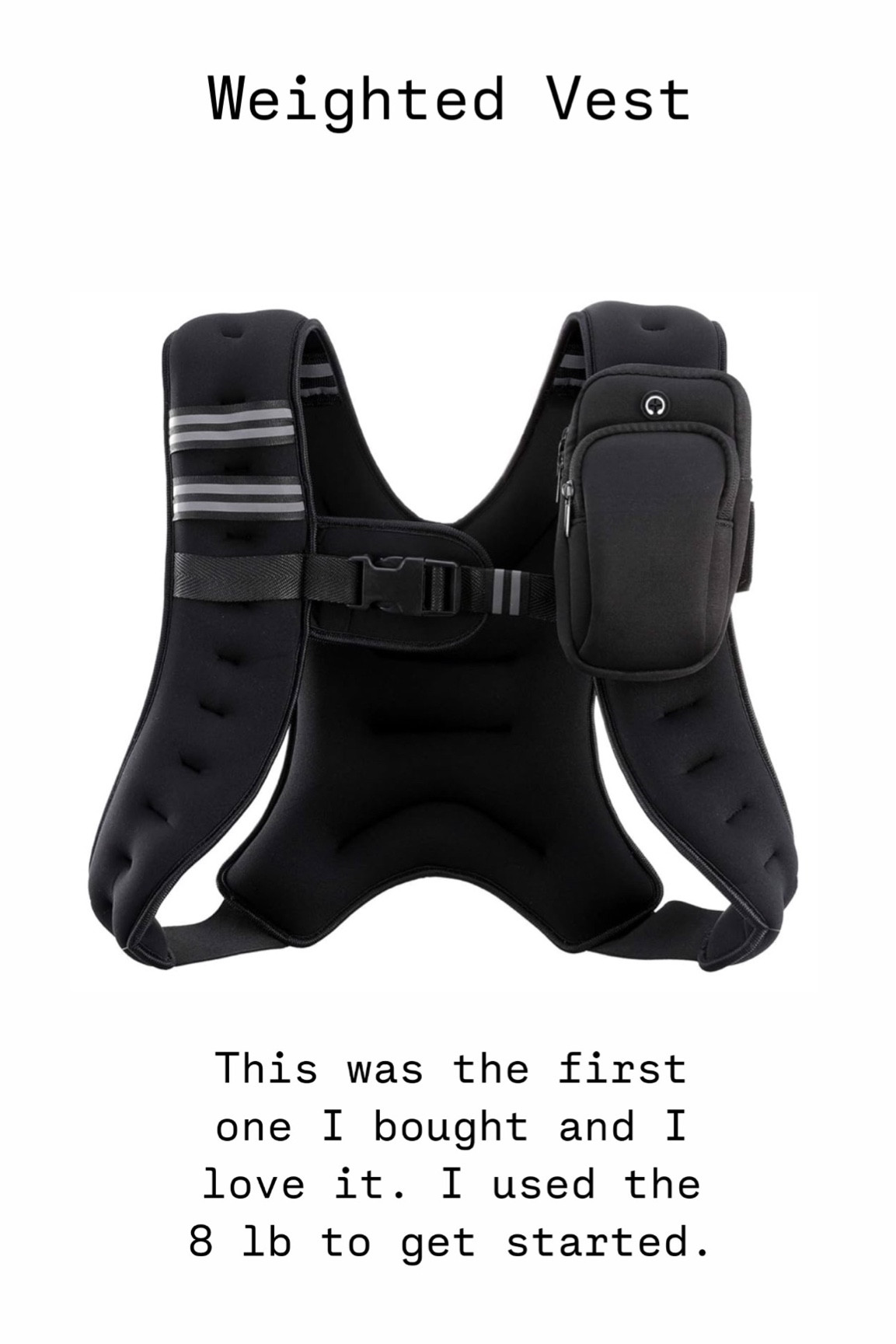 Great 8 pound weighted vest for walking! 

#LTKFindsUnder100 #LTKBeauty #LTKActive