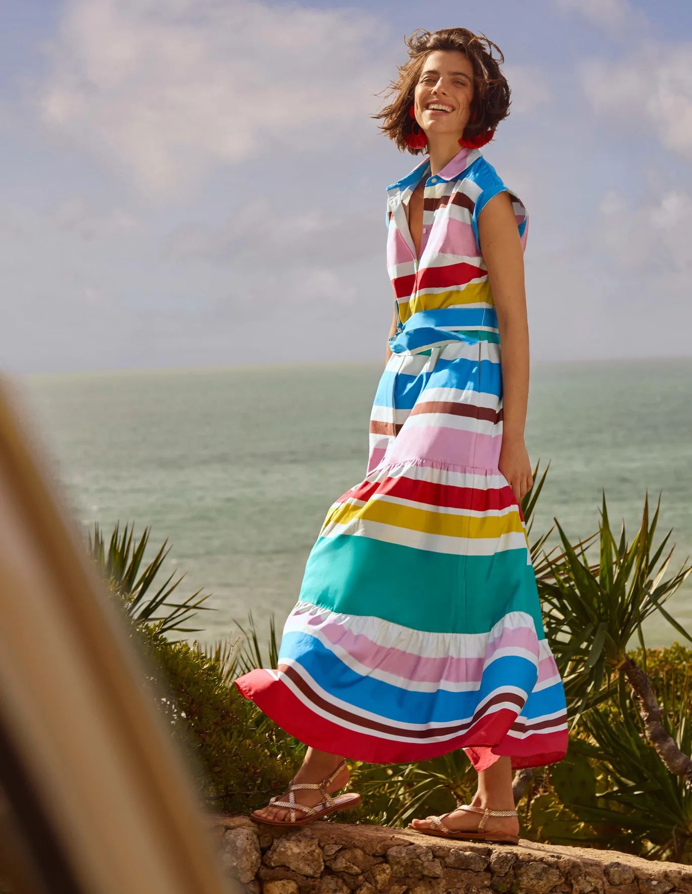 Betty Maxi Shirt Dress - Summer Multistripe | Boden US | Boden (US)