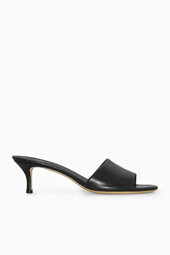 MULES EN CUIR - NOIR - Shoes - COS | COS (EU)