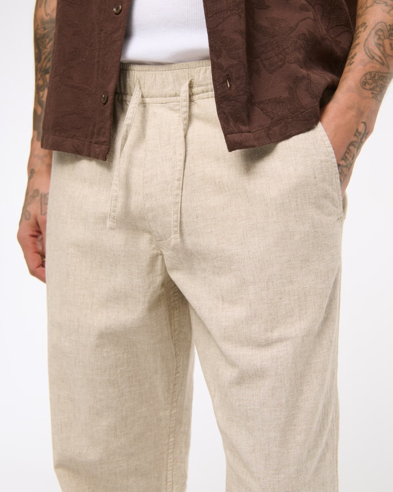 Loose Linen-Blend Pull-On Pant | Abercrombie & Fitch (US)